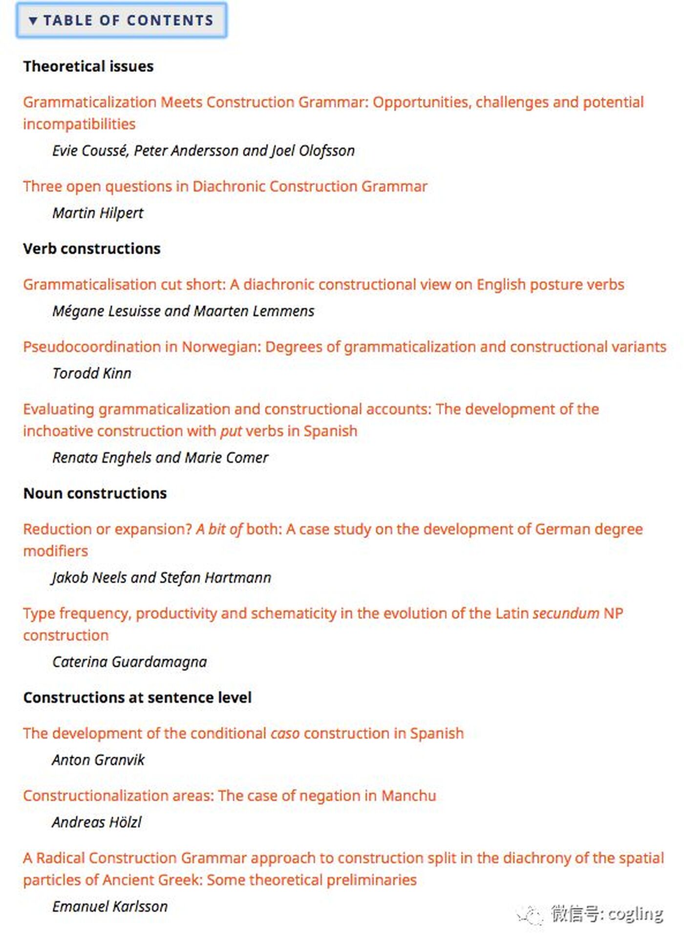 新书 | Grammaticalization meets Construction Grammar
